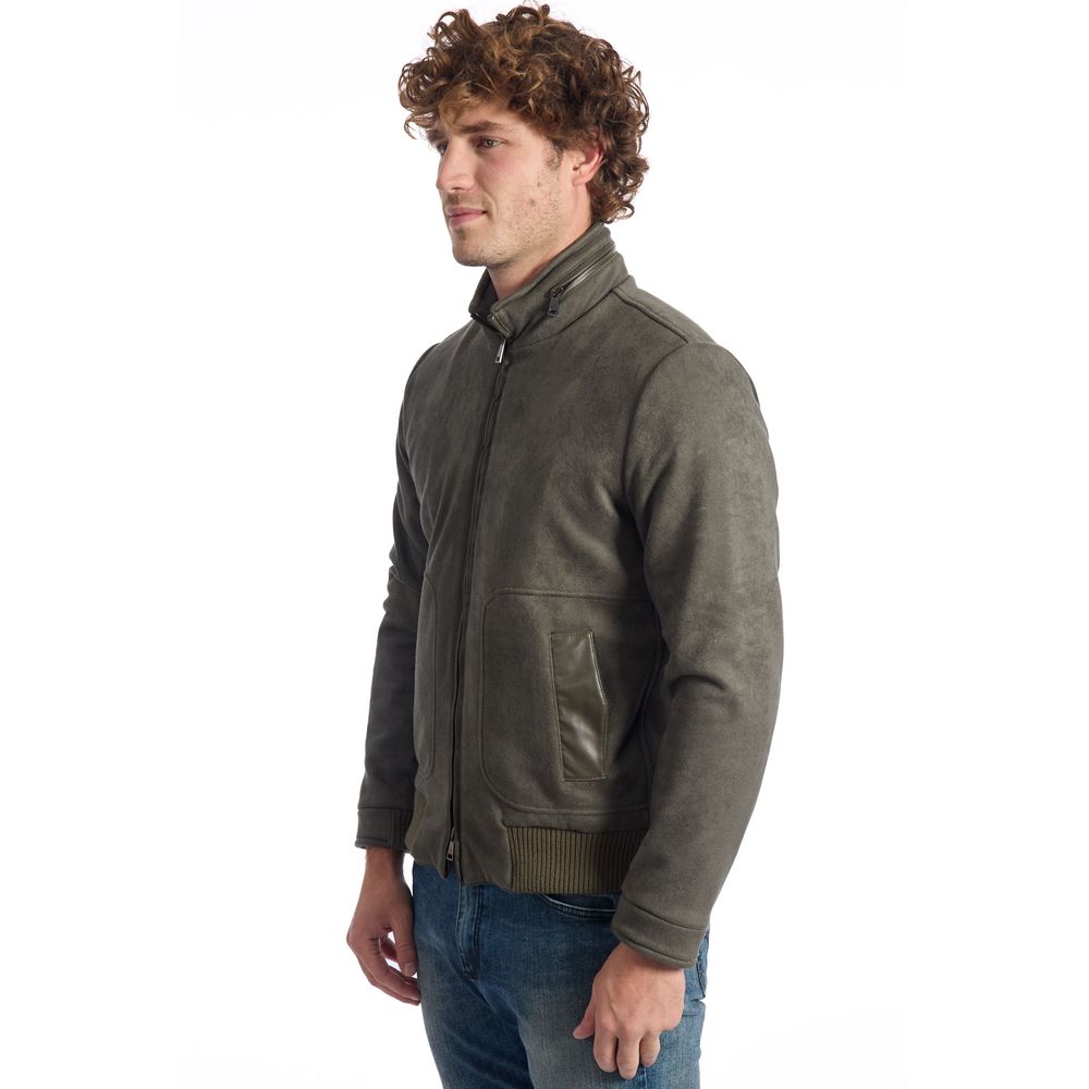 Roberto Pepe Luxury Green Eco Leather Men's Jacket
